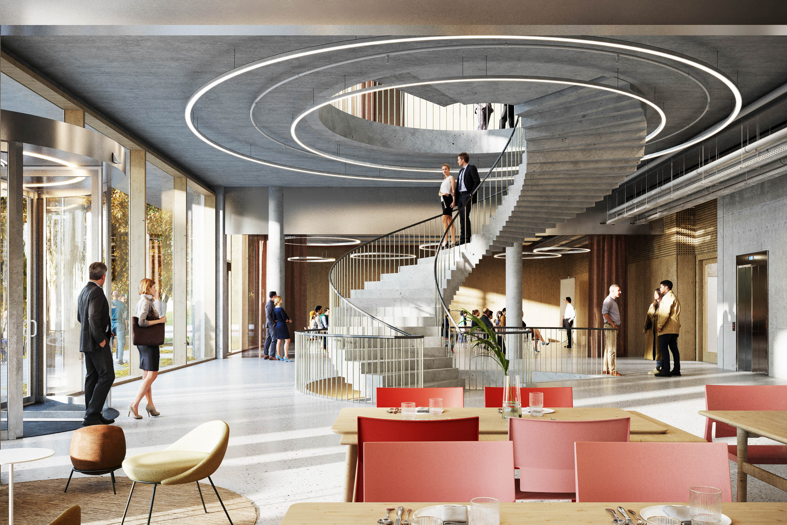 New construction of the Medical Research and Training Center of the University of Bern in Bern. Client: Construction and Transport Directorate of the Canton of Bern, Office for Land and Buildings. General planner: ARGE ARCHIPEL / ASTOC / GWJ / IAAG